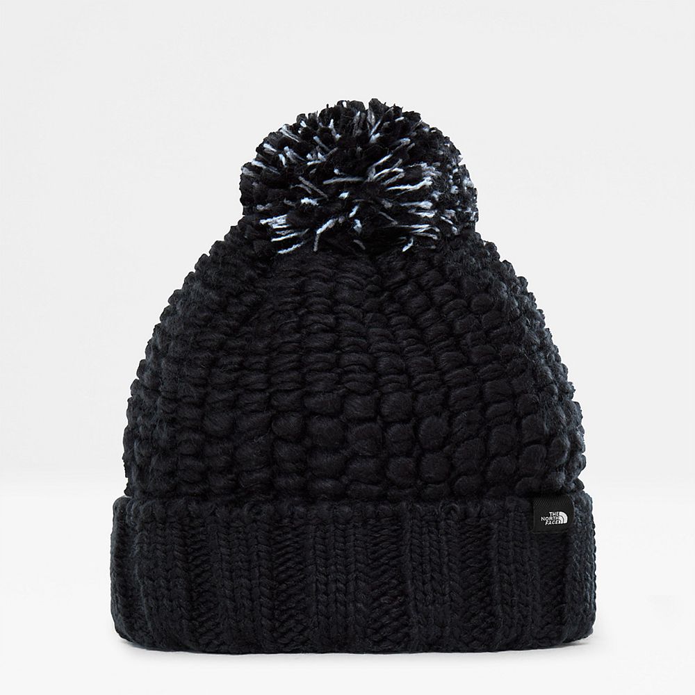 The North Face Beanies Womens Australia - The North Face Cosy Chunky Black Mountain (RSQ-641872)